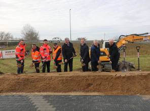 Budowa mostu na DW 877 w Dąbrówkach k. Łańcuta