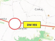 Zamknięcie DW 993 na odcinku Pielgrzymka - Nowy Żmigród