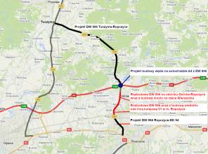 Budowa węzła na skrzyżowaniu DW 986 z autostradą A4 w Ostrowie